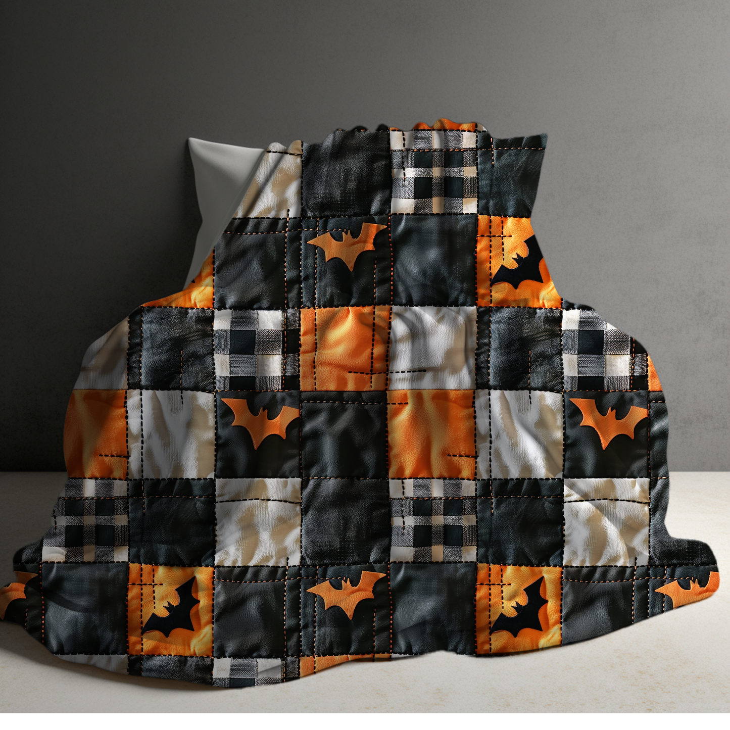 Blanket - Halloween - Quilted Bats - PREORDER