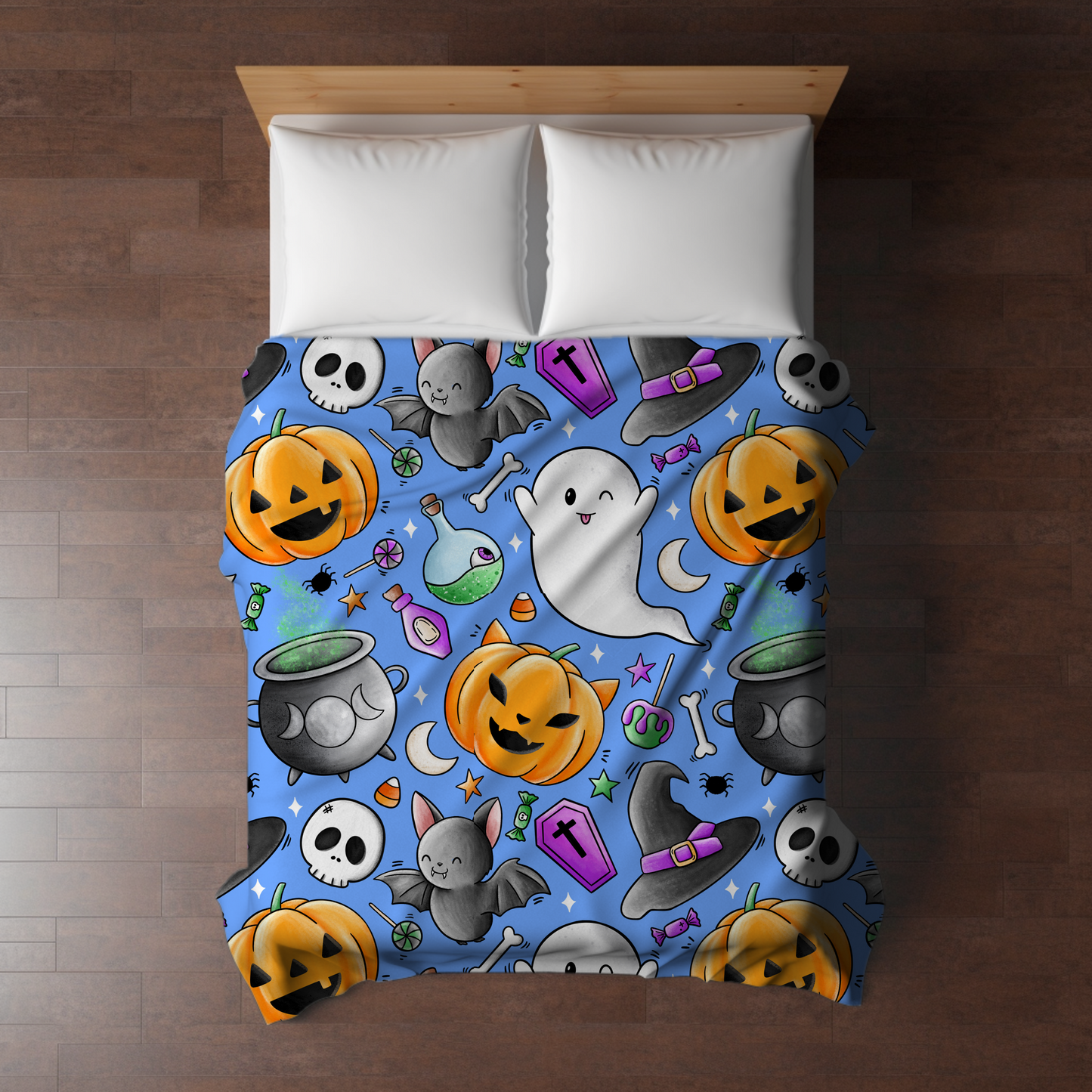 Blanket - Halloween - Blue Friends - PREORDER