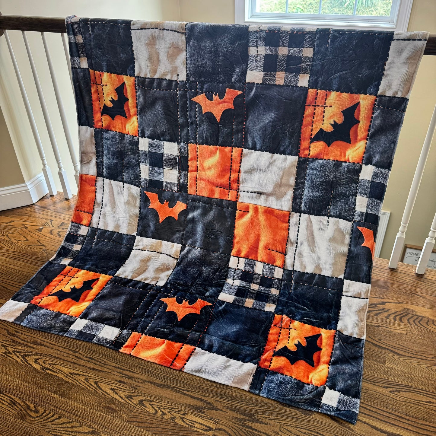 Blanket - Halloween - Quilted Bats - PREORDER