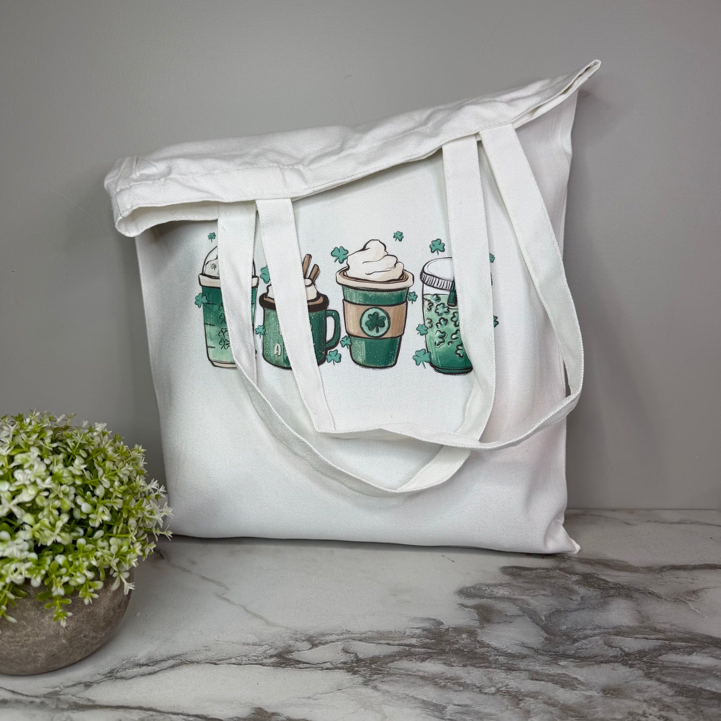 Tote Bag - St. Patrick’s Day - Coffee Lucky A Latte