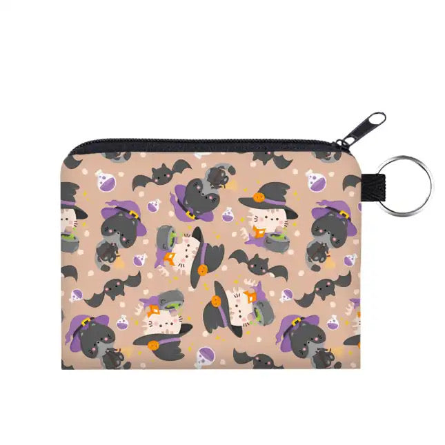 Mini Pouch - Halloween Fall - Witch Cat