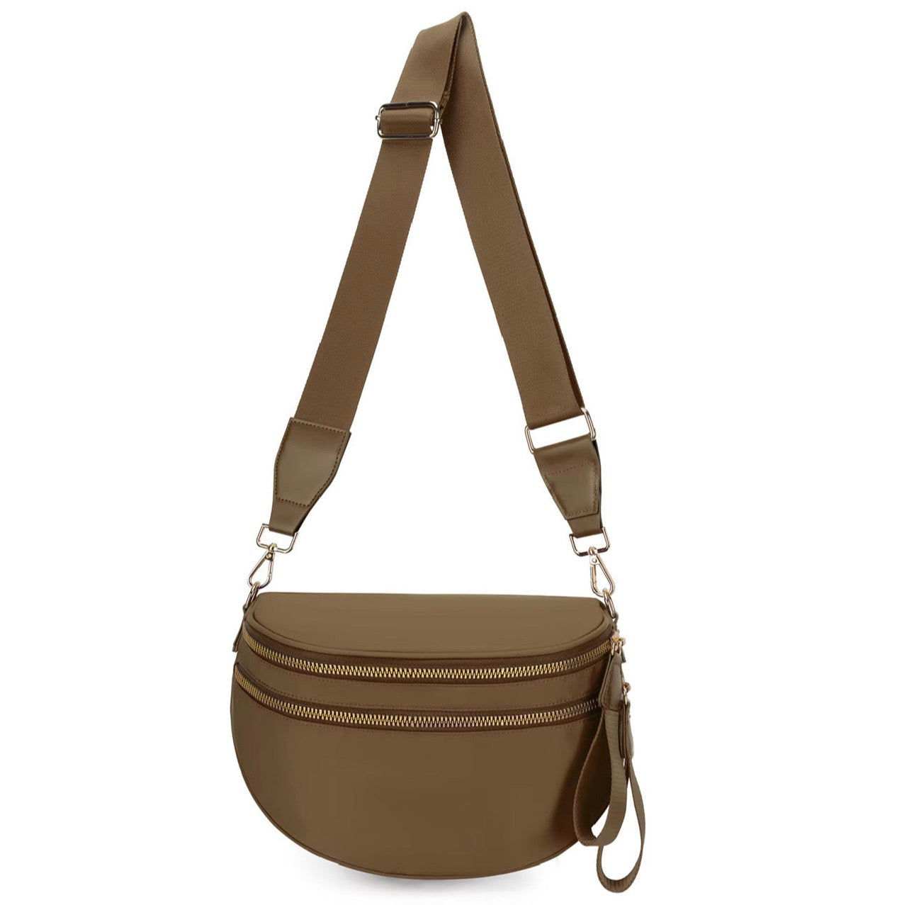 The Roni Nylon Crossbody - Solid Chocolate Brown