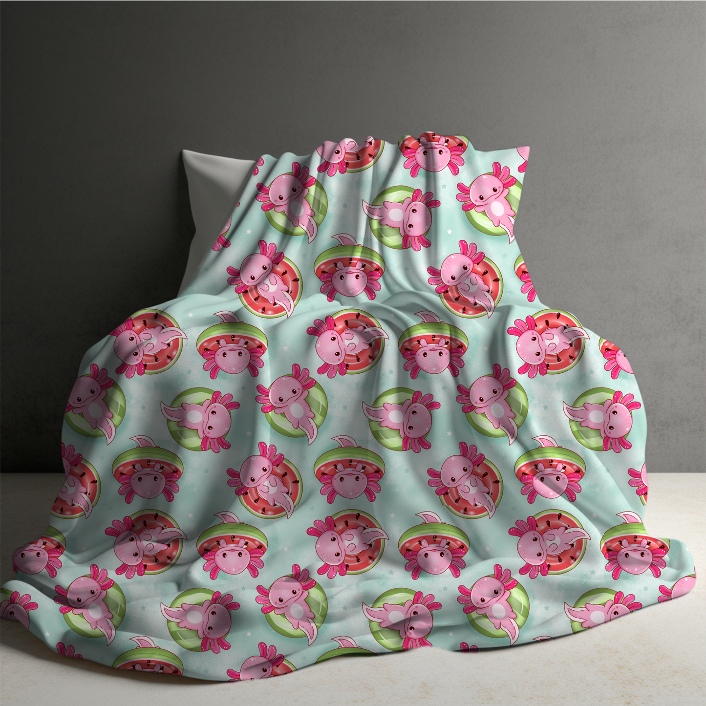 Blanket - Axolotl Watermelon
