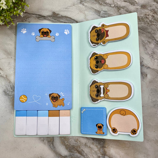 Sticky Note Booklet Set - Pug - PREORDER 6/21-6/24