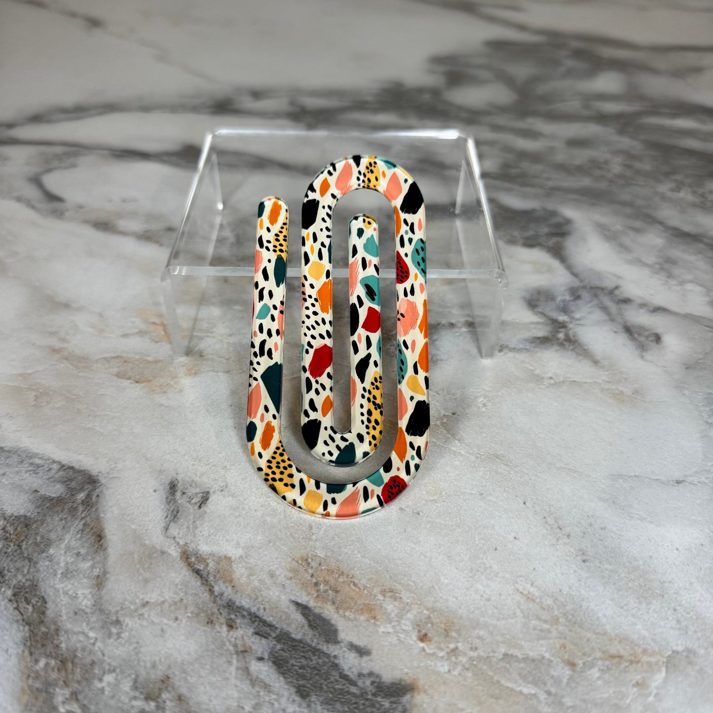 Jumbo Paperclip - Abstract Stones Brush Stroke - PREORDER