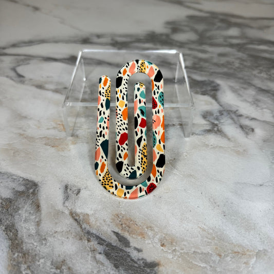 Jumbo Paperclip - Abstract Stones Brush Stroke - PREORDER