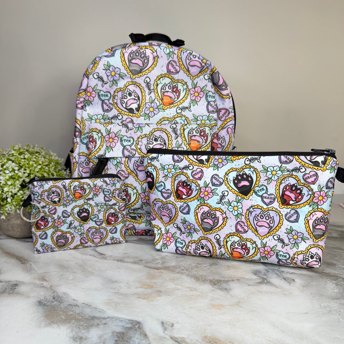 Bundled Set - Cat Paw Meow on Pastel