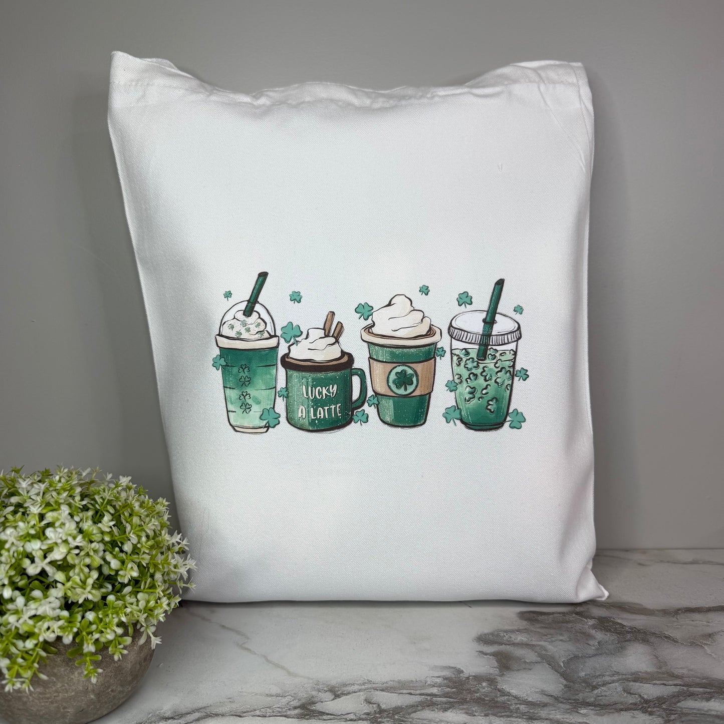 Tote Bag - St. Patrick’s Day - Coffee Lucky A Latte