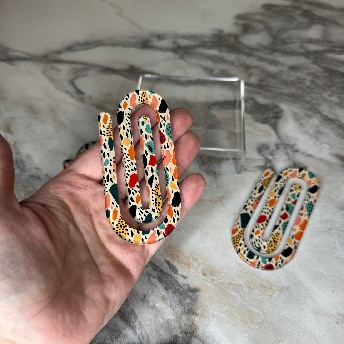 Jumbo Paperclip - Abstract Stones Brush Stroke - PREORDER