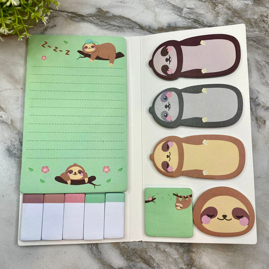 Sticky Note Booklet Set - Sloths - PREORDER 6/21-6/24