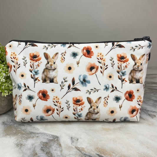 Pouch - Easter, Floral Bunnies Bunny