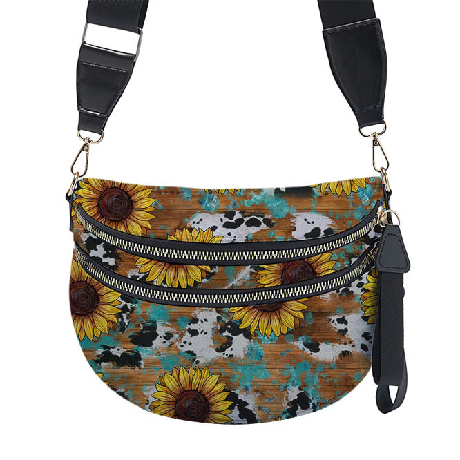 The Roni Nylon Crossbody - Sunflower Cow Wood