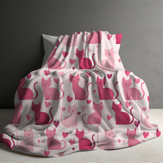 Blanket - Valentine’s Day - Cats - PREORDER