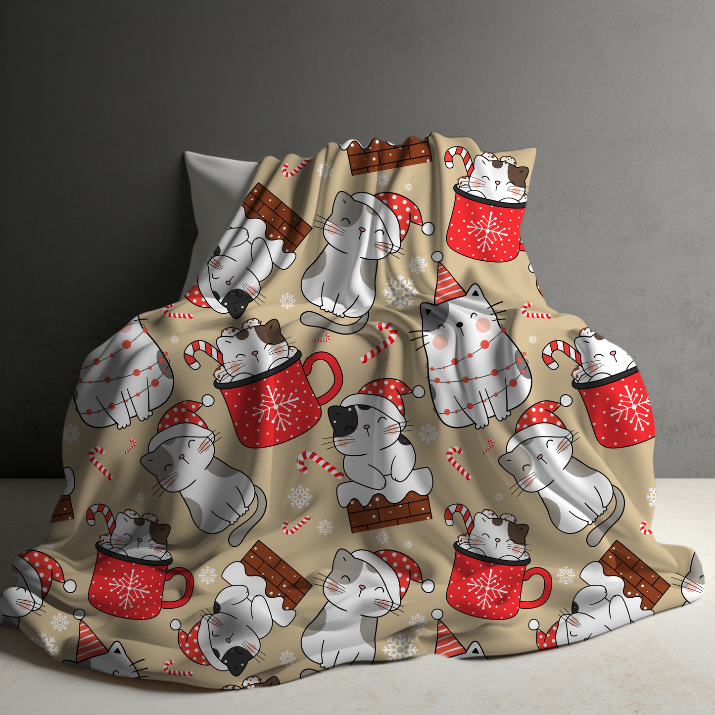 Blanket - Christmas - Cats - PREORDER ENDS 10/10