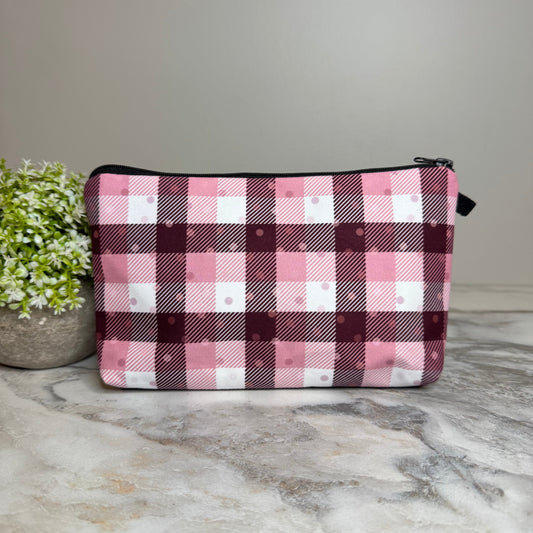 Pouch - Valentine’s Day - Plaid Polkadots