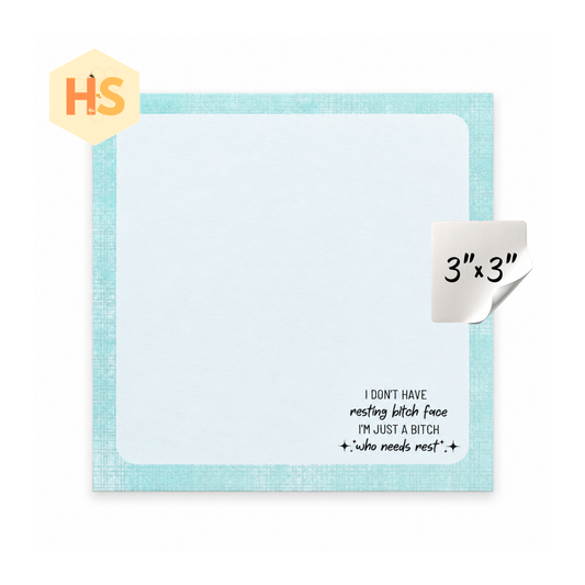 The Sticky Note Collection - Adult, Resting Bitch Face