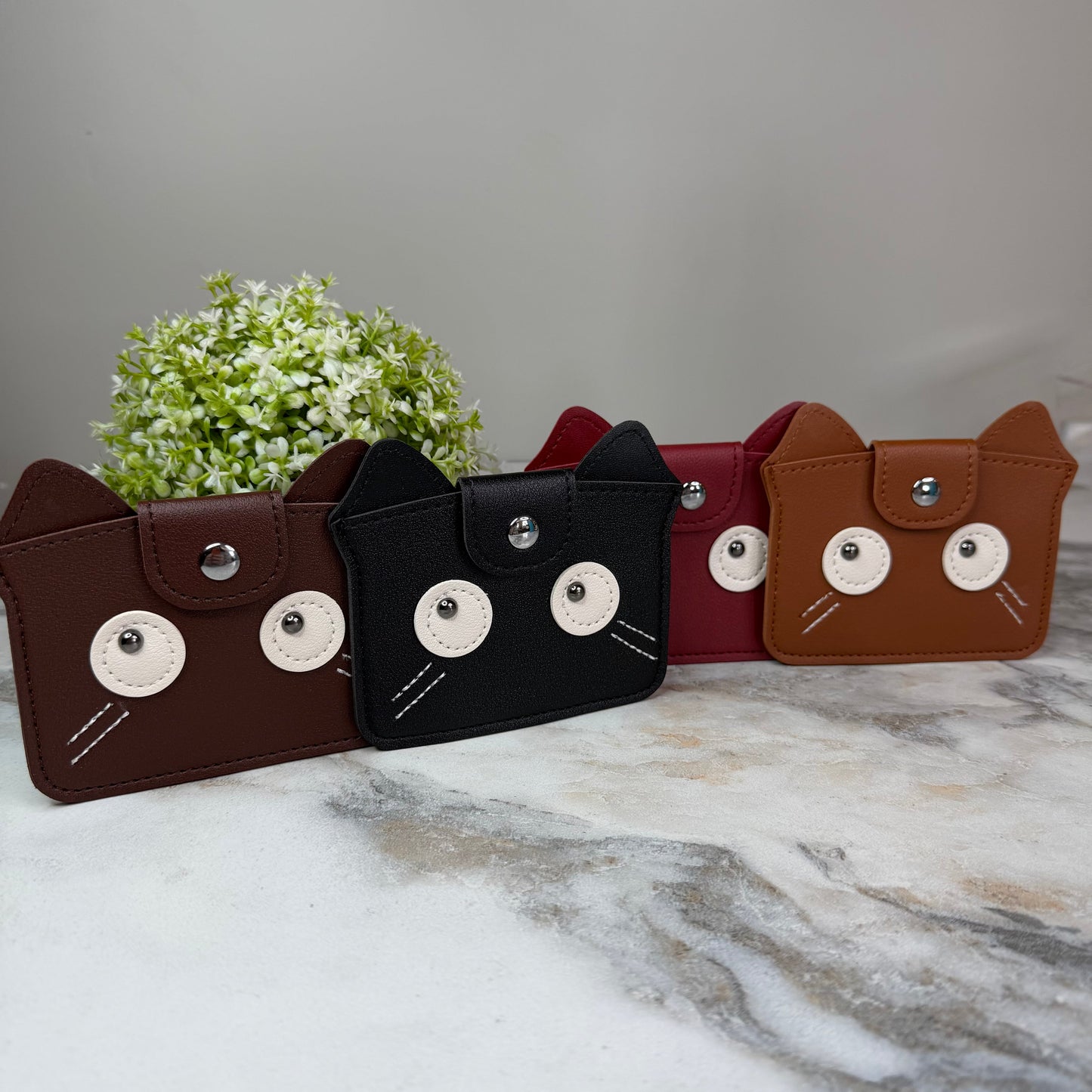Card Holder Slim Wallet - Cats