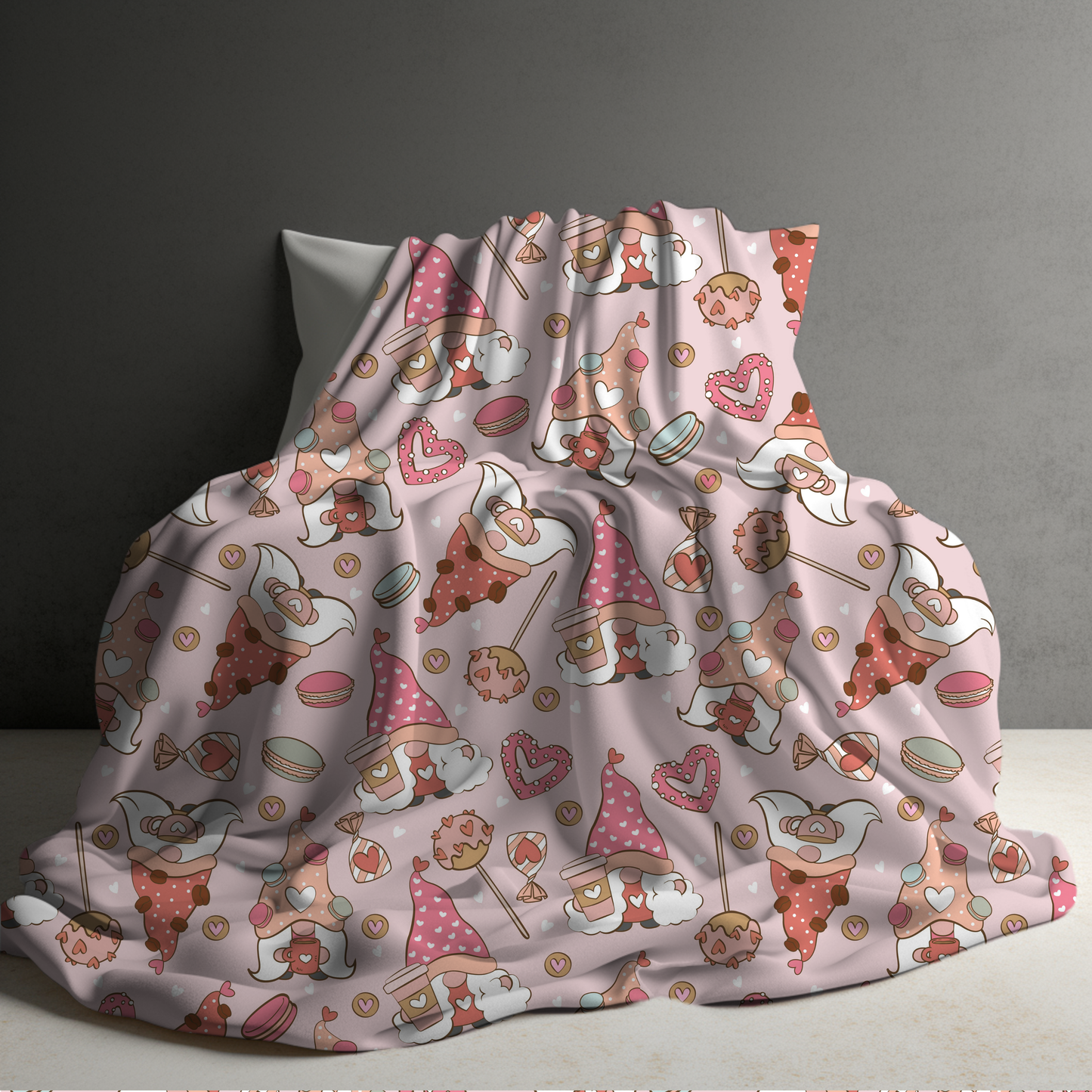 Blanket - Valentine’s Day - Gnomes - PREORDER