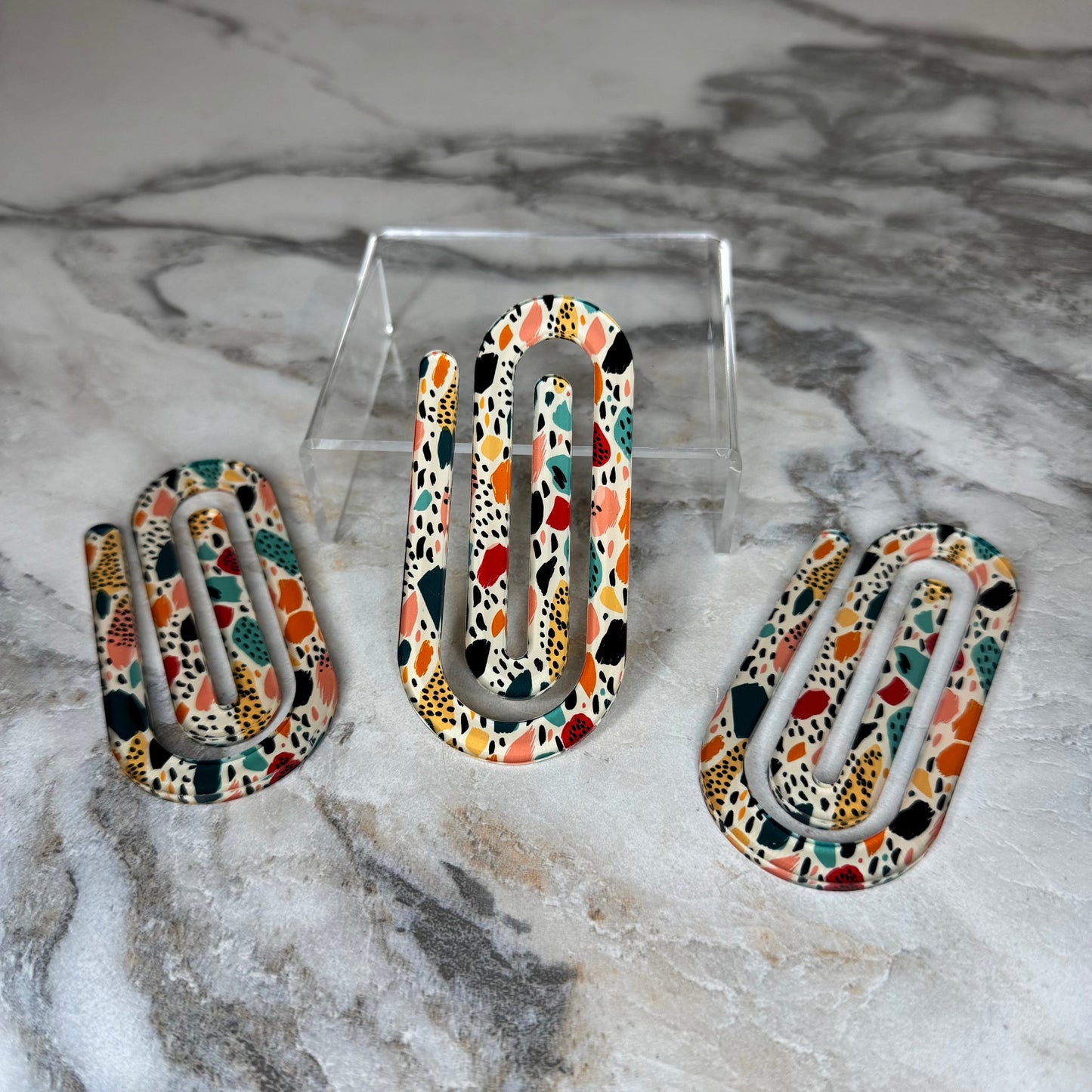 Jumbo Paperclip - Abstract Stones Brush Stroke - PREORDER
