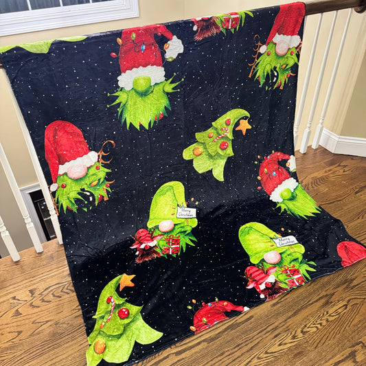 Blanket - Christmas - Green Gnome - PREORDER ENDS 10/10