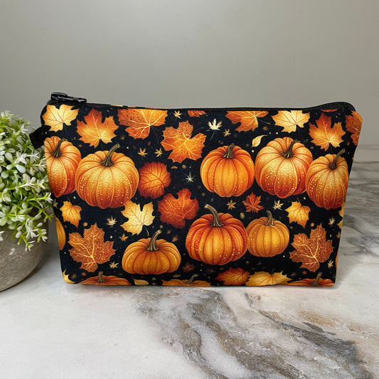 Pouch - Halloween Fall - Pumpkins & Leaves